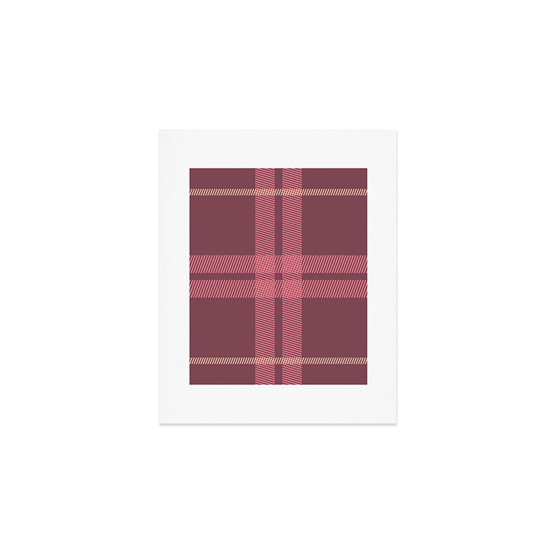Warm Retro Plaid Pattern Art Print Gallery Image 1