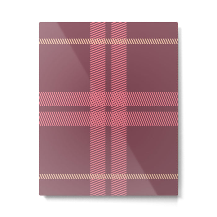 Warm Retro Plaid Pattern Metal Print Gallery Image 1