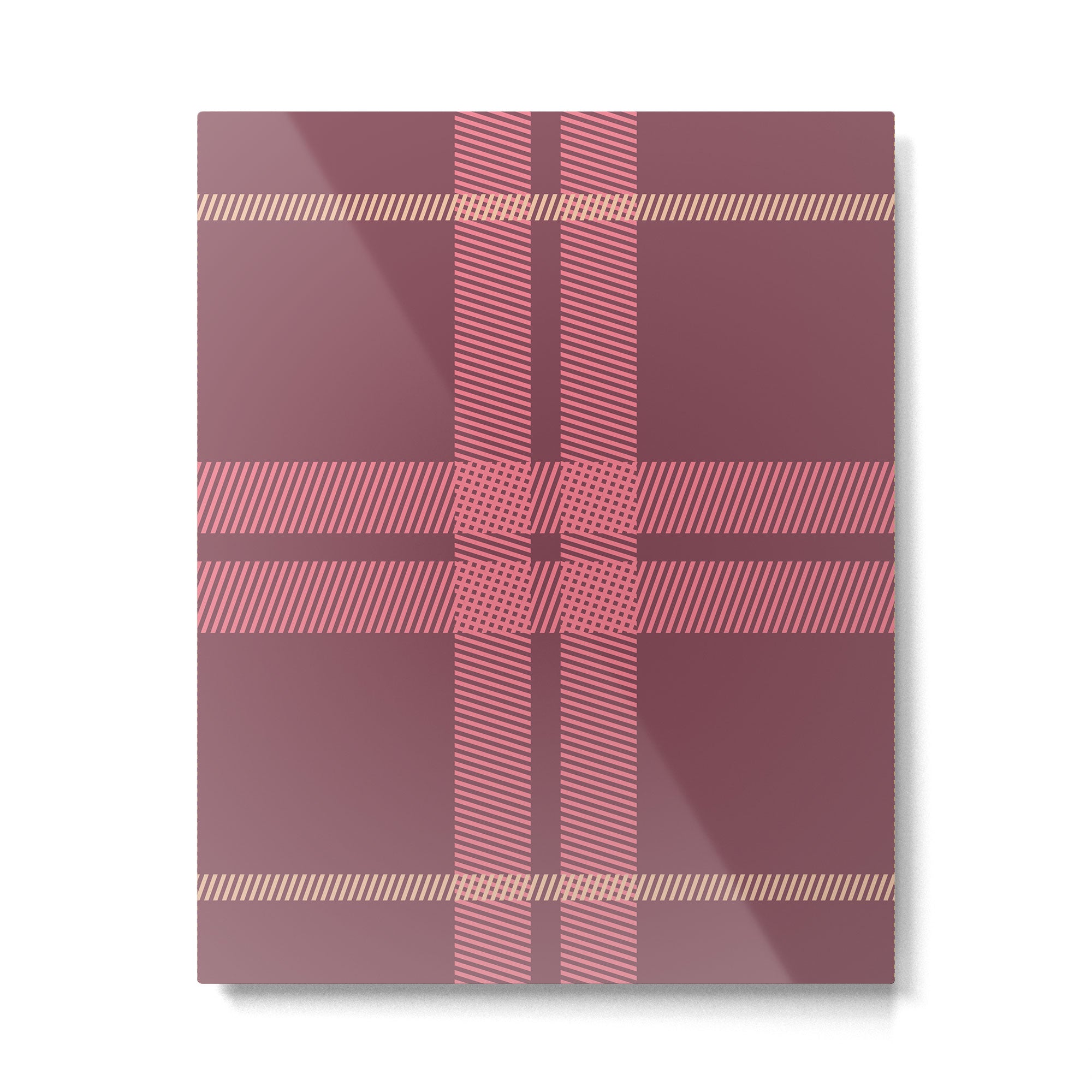 Warm Retro Plaid Pattern Metal Print Gallery Image 6