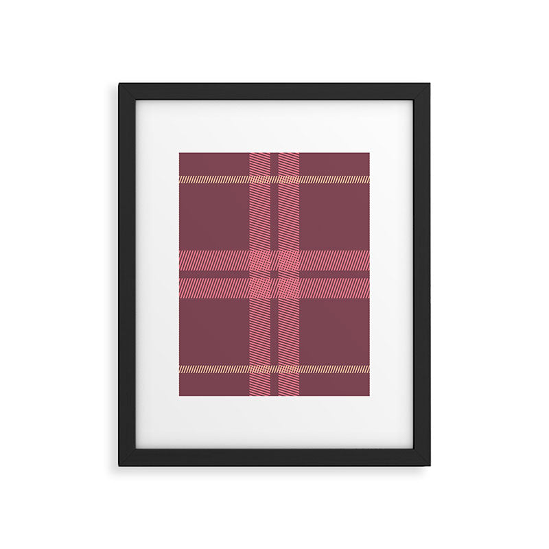 Warm Retro Plaid Pattern Framed Art Print Gallery Image 6