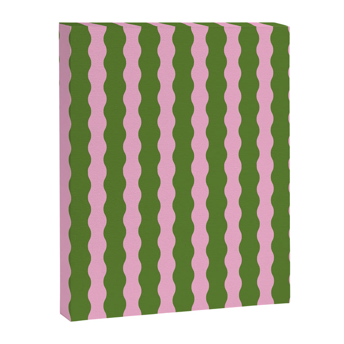 Wavy Retro Striped Pattern Canvas Print Gallery Image 1