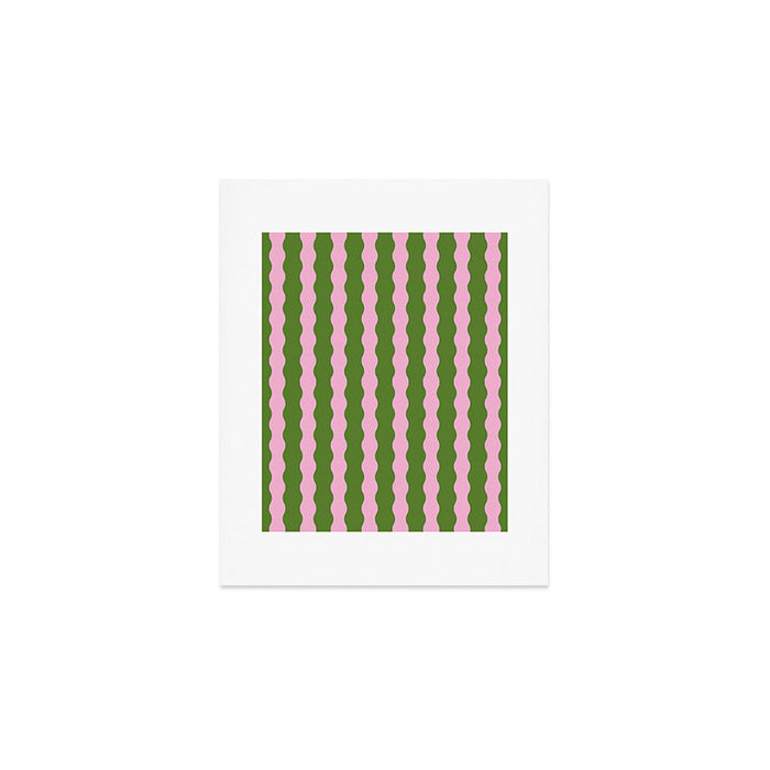 Wavy Retro Striped Pattern Art Print Gallery Image 1