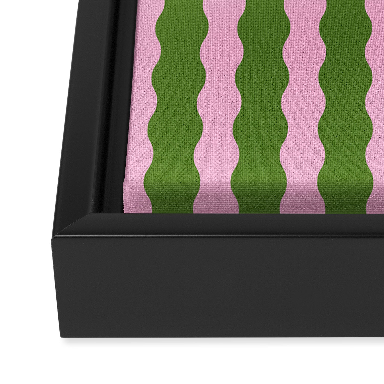 Wavy Retro Striped Pattern Framed Canvas Print Gallery Image 3