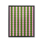 Wavy Retro Striped Pattern Framed Canvas Print Gallery Image 8