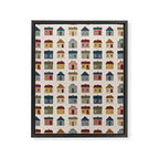 Whimsical Cottage Grid - Cozy Heirloom Framed Canvas Print Gallery Image 8