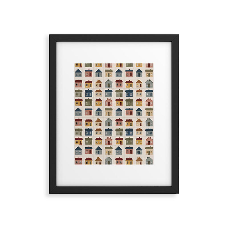 Whimsical Cottage Grid - Cozy Heirloom Framed Art Print Gallery Image 6