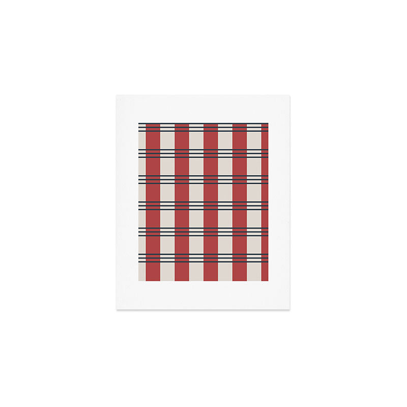 Winter 2025 Red Plaid Art Print Gallery Image 1
