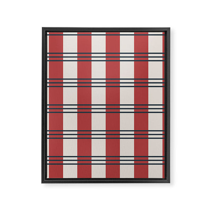 Winter 2025 Red Plaid Framed Canvas Print Gallery Image 1