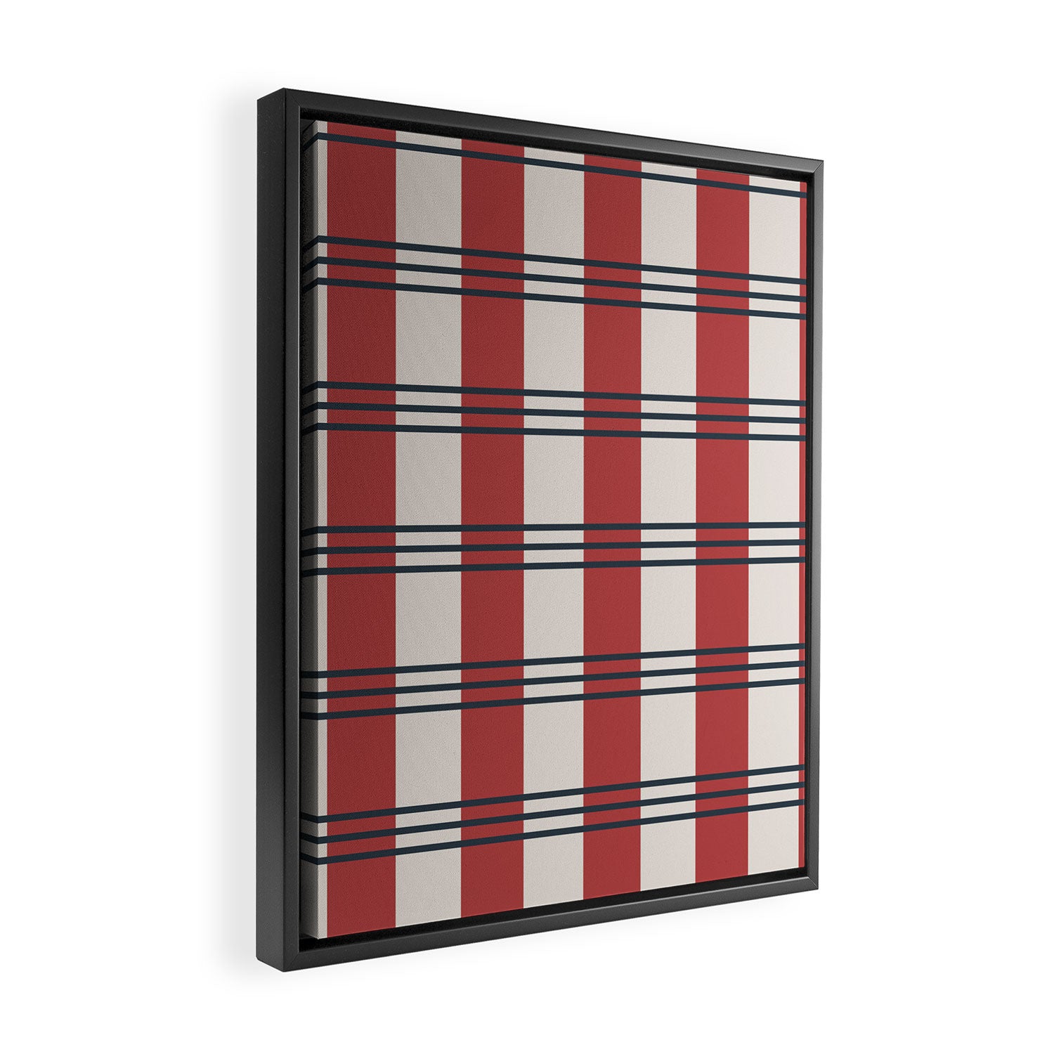 Winter 2025 Red Plaid Framed Canvas Print Gallery Image 2
