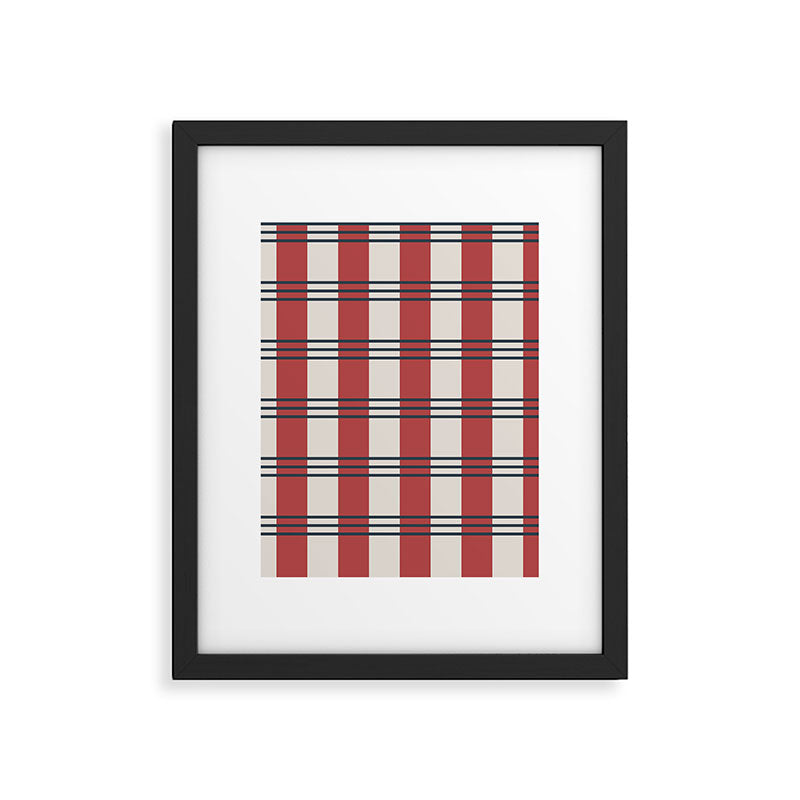 Winter 2025 Red Plaid Framed Art Print Gallery Image 6