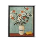 Winter Citrus and Petal Harmony Framed Canvas Print Gallery Image 8