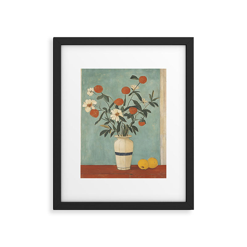 Winter Citrus and Petal Harmony Framed Art Print Gallery Image 6