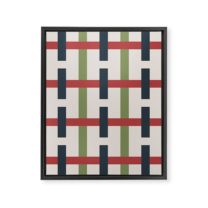 Woven Christmas Plaid 2025 Framed Canvas Print Gallery Image 1