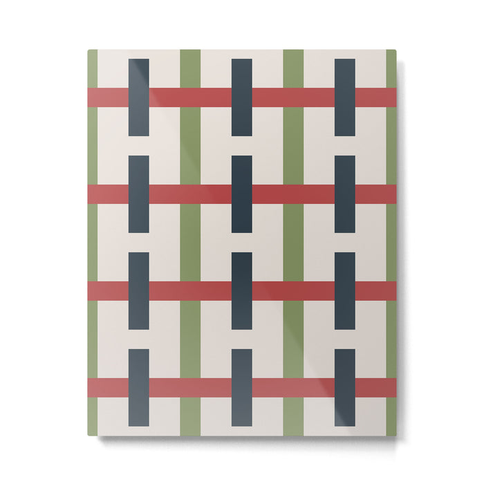 Woven Christmas Plaid 2025 Metal Print Gallery Image 1