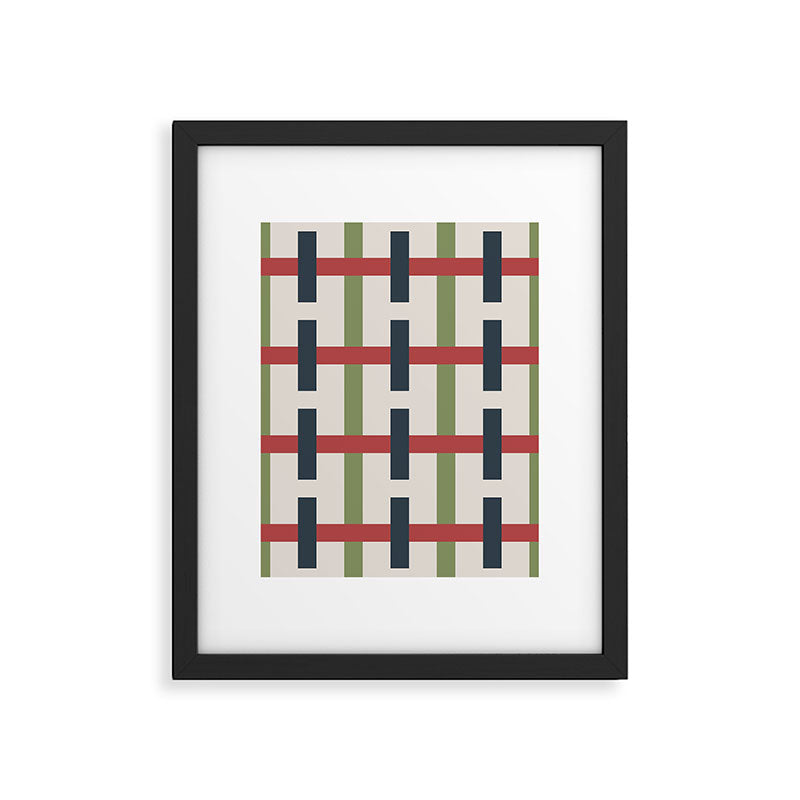 Woven Christmas Plaid 2025 Framed Art Print Gallery Image 6