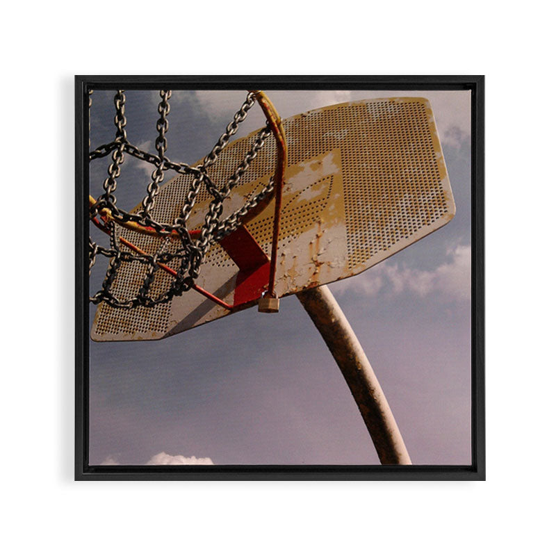 Basketball hoop love Framed Canvas Print