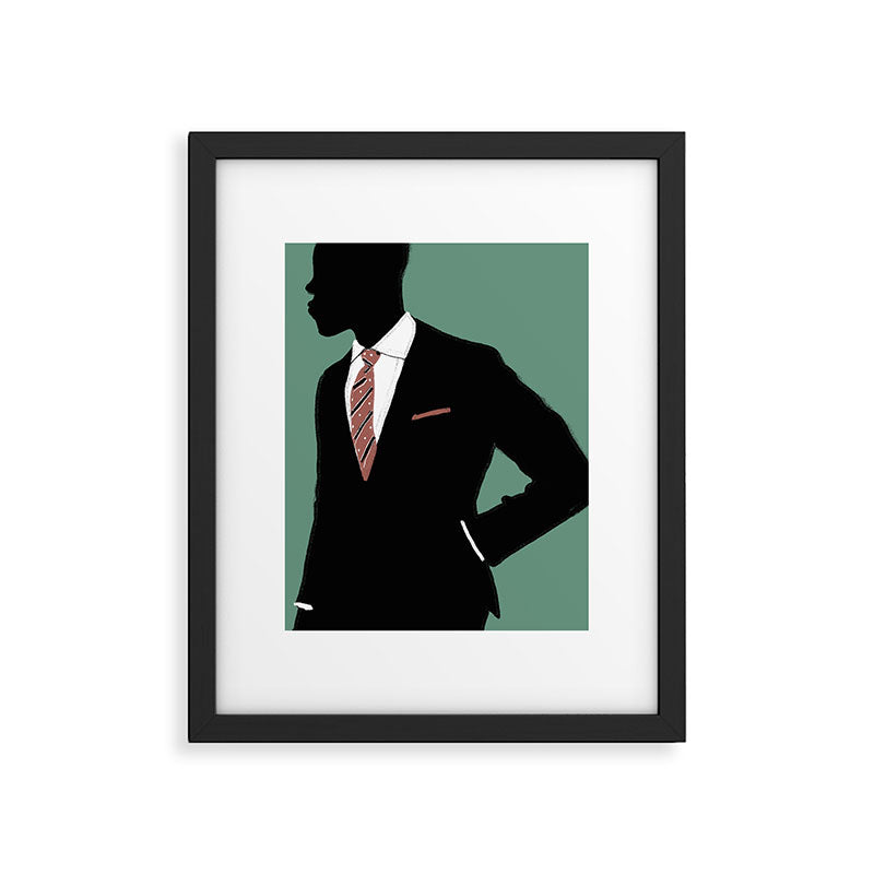 Man in Suit with Red Tie - Masculine Art Print  Framed Art Print Gallery Image 5