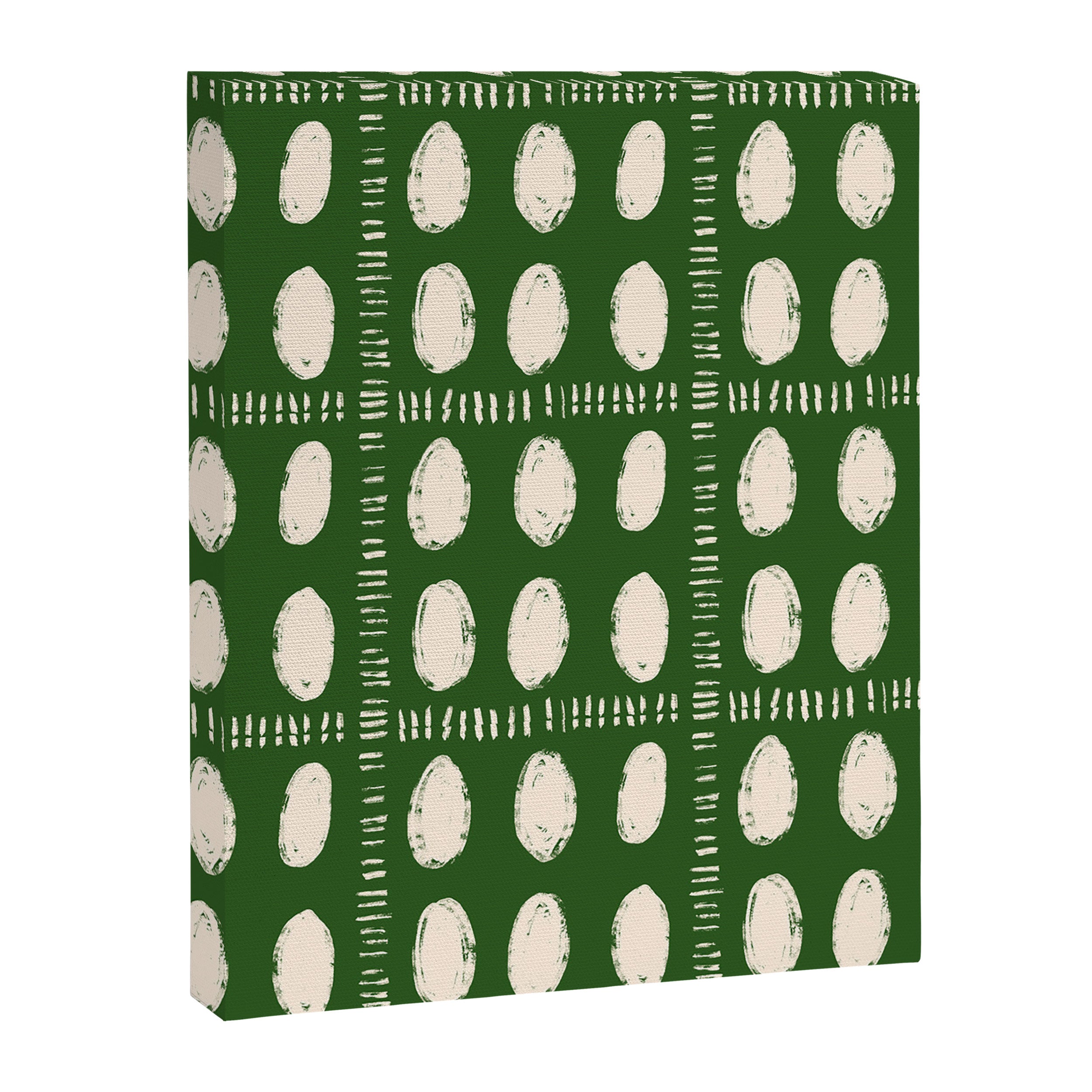 Green Boho Quilt Pattern Canvas Print Gallery Image 8