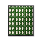 Green Boho Quilt Pattern Framed Canvas Print Gallery Image 8