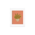 ZZ Plant Art on Terra cotta background Art Print Gallery Image 1