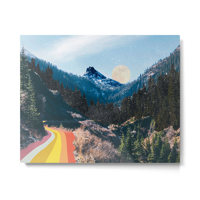 1960's Style Mountain Collage Metal Print Gallery Image 1