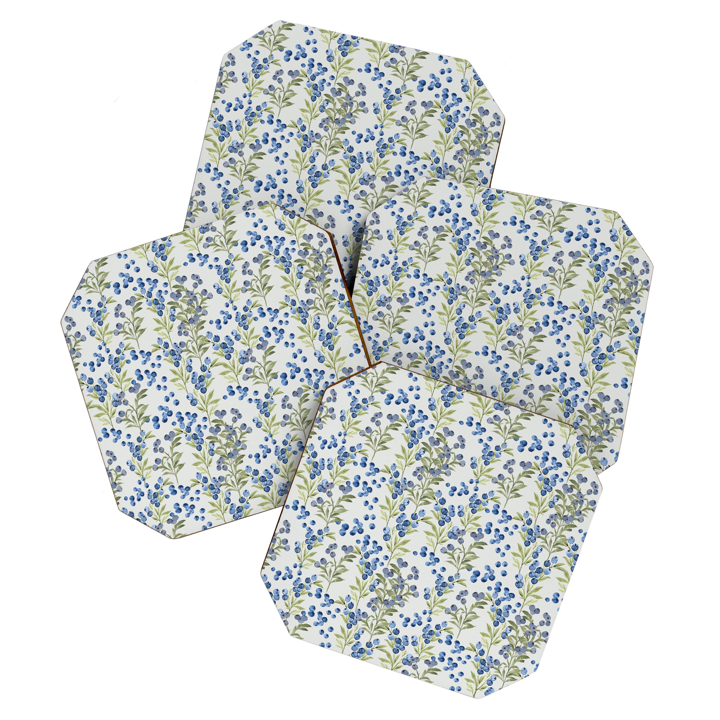 âWild Blueberryâ- Botanical Pattern (1) Coaster Gallery Image 1