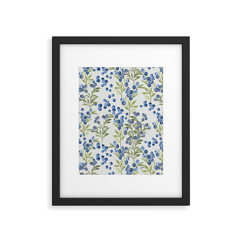 âWild Blueberryâ- Botanical Pattern (1) Framed Art Print Gallery Image 4