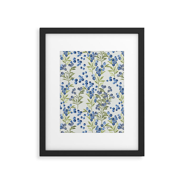 âWild Blueberryâ- Botanical Pattern (1) Framed Art Print Gallery Image 1