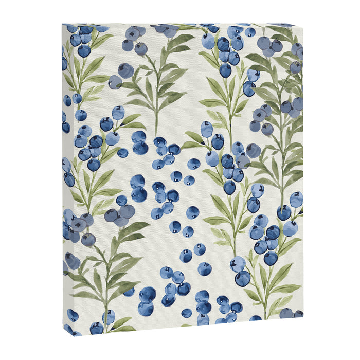 âWild Blueberryâ - Botanical Pattern Canvas Print Gallery Image 1