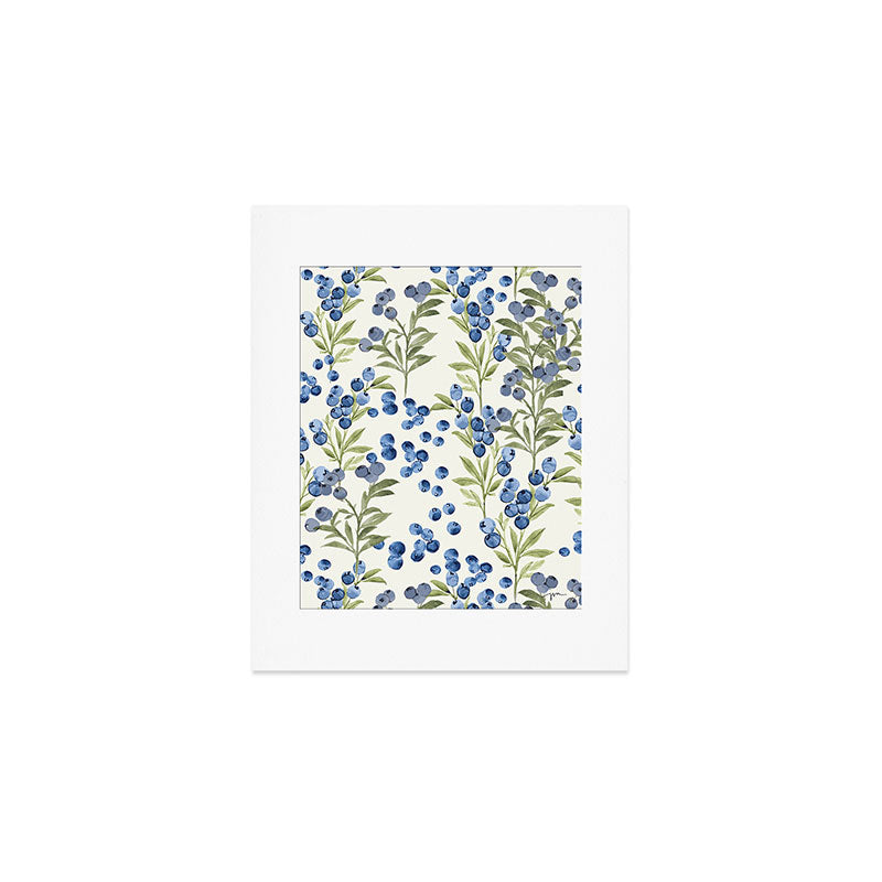 âWild Blueberryâ - Botanical Pattern Art Print Gallery Image 1