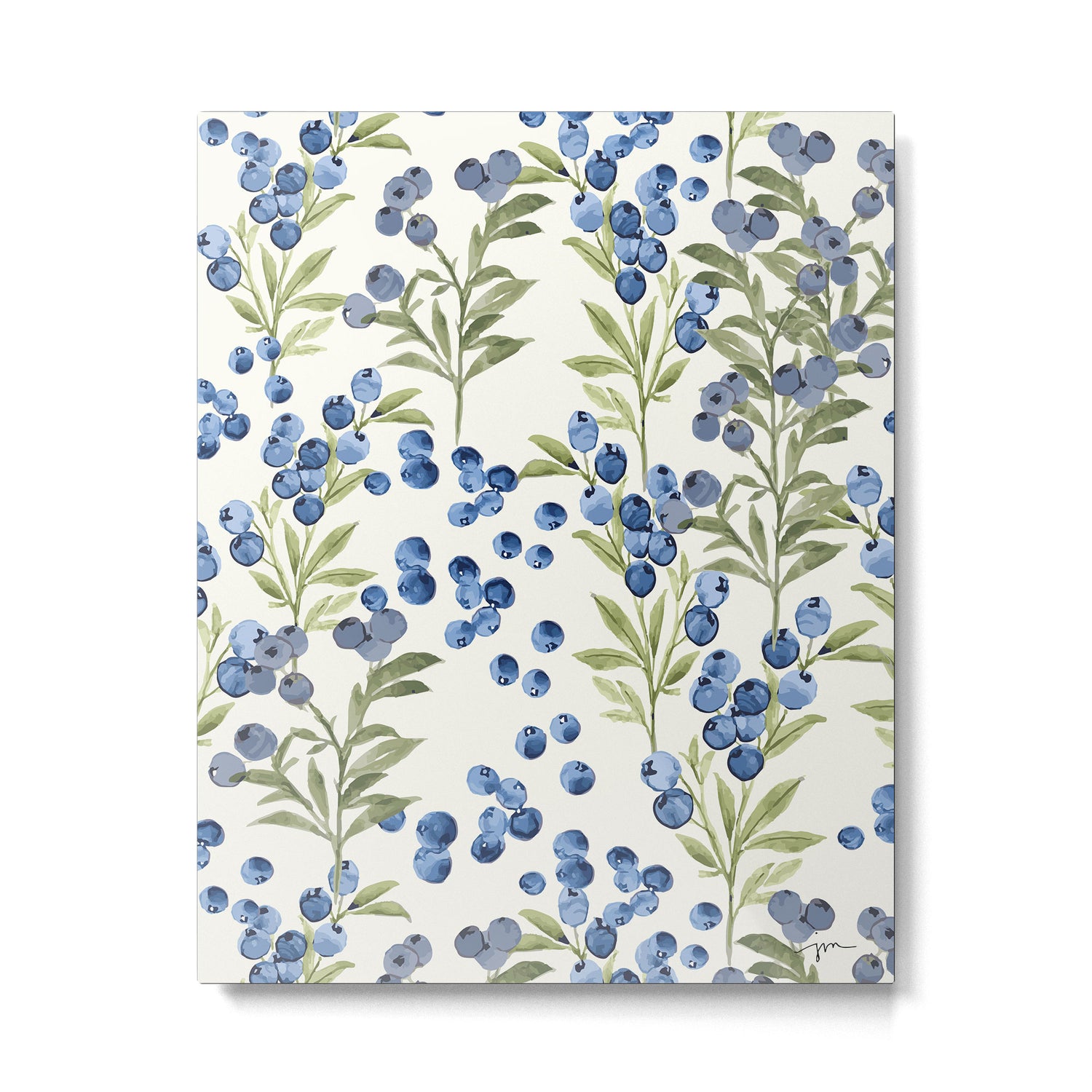 âWild Blueberryâ - Botanical Pattern Metal Print Gallery Image 4