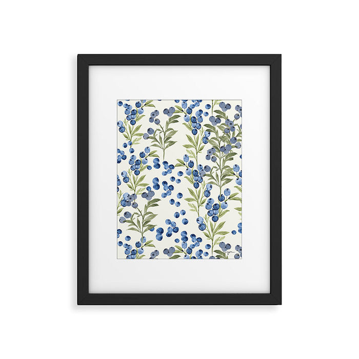 âWild Blueberryâ - Botanical Pattern Framed Art Print Gallery Image 1