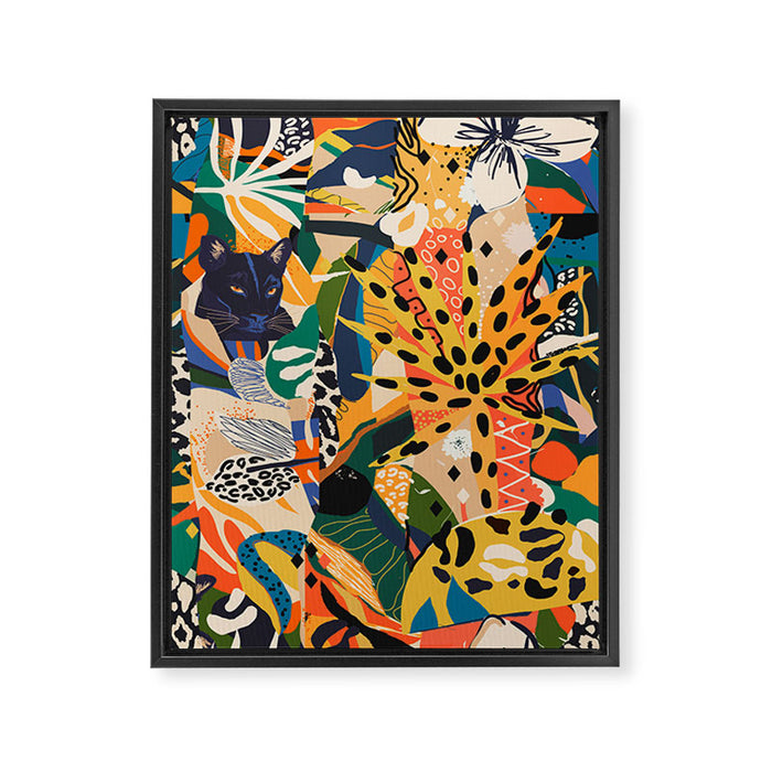 POP COLLAGE 01: Wild Edition Framed Canvas Print Gallery Image 1