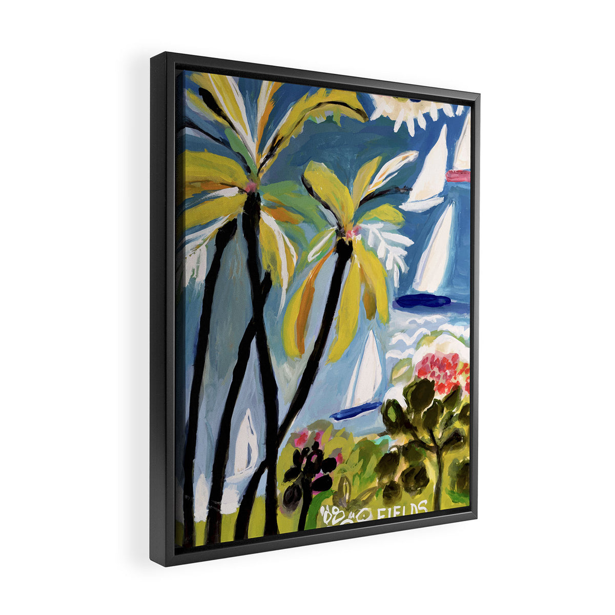 Beach Landscape 2 Framed Canvas Print Gallery Image 2