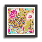 Bohemian Pink Abstract Flowers by Karen Fields Framed Art Print Gallery Image 1