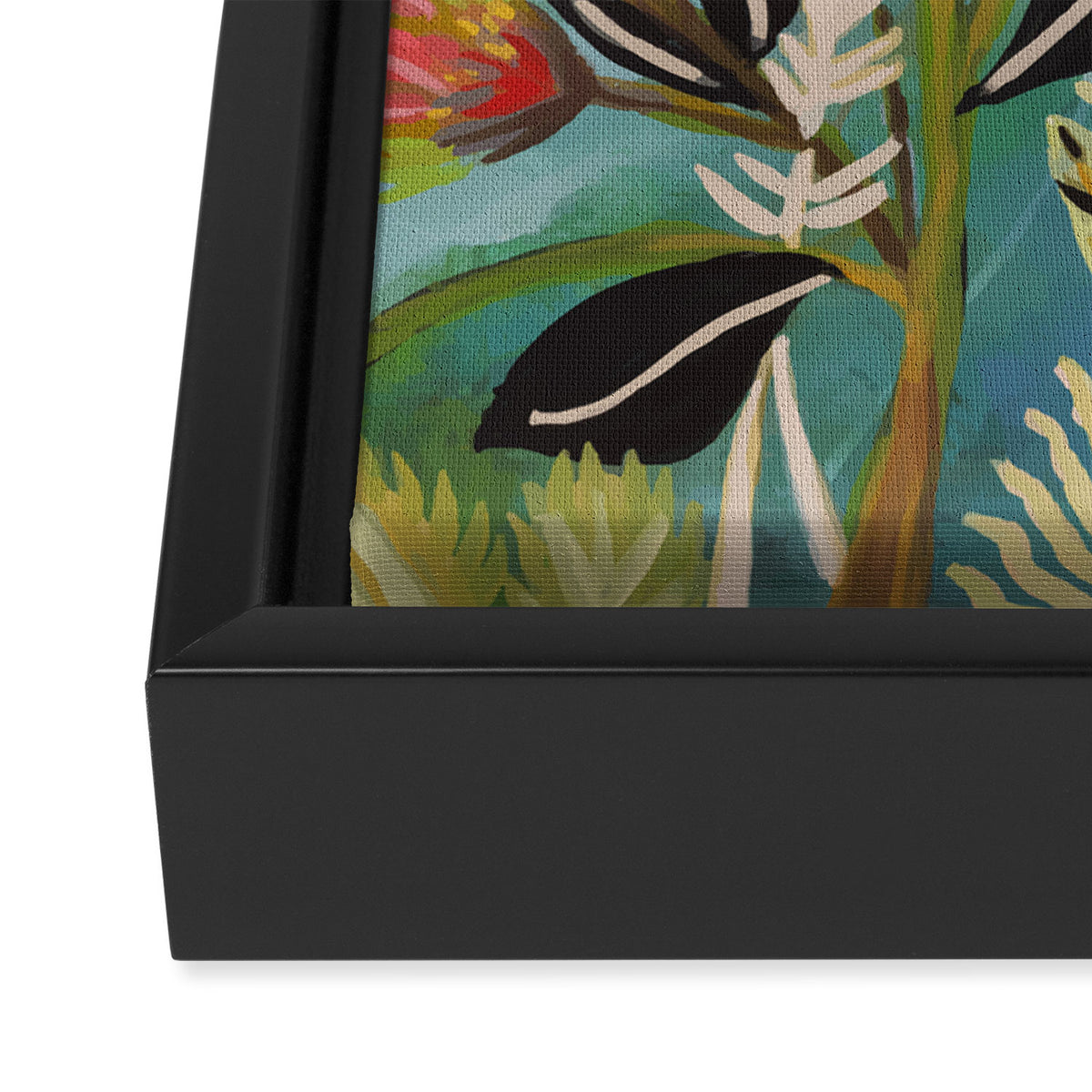 Butterfly Floral Framed Canvas Print Gallery Image 3