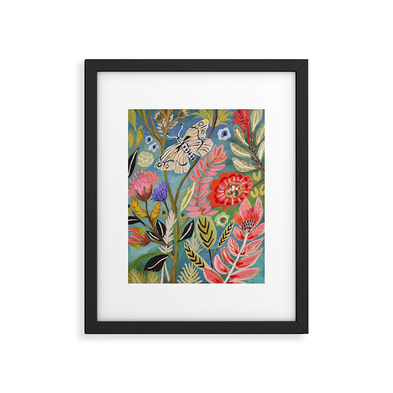 Butterfly Floral Framed Art Print Gallery Image 5