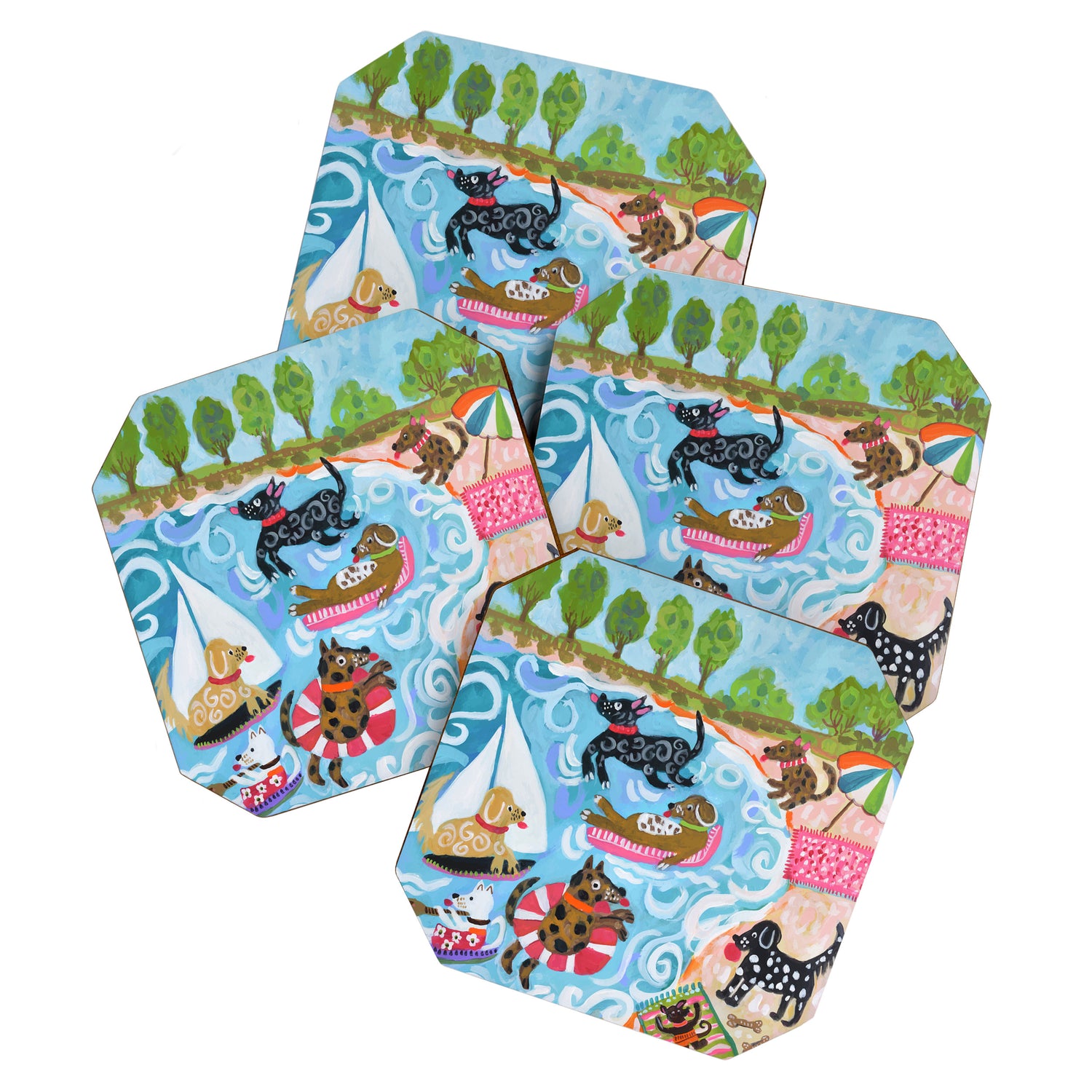 Dogs at Play Coaster Gallery Image 1