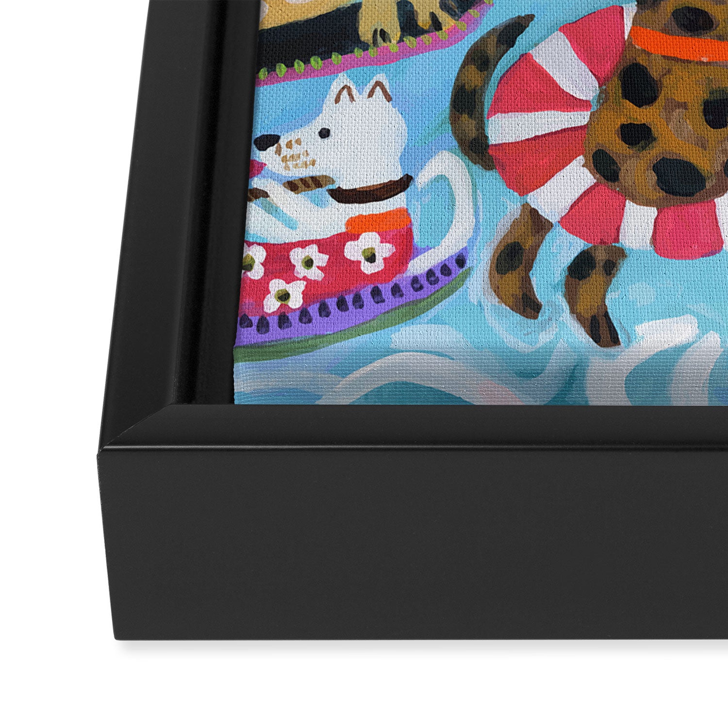 Dogs at Play Framed Canvas Print Gallery Image 3