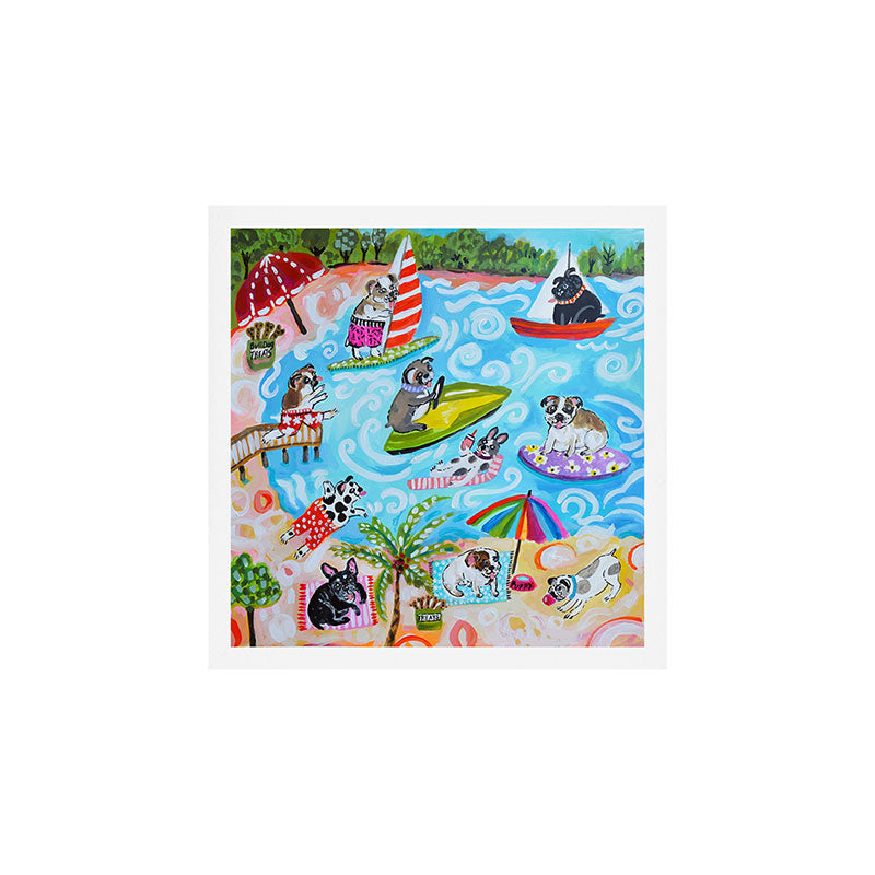 Dogs at the Beach Art Print Gallery Image 1