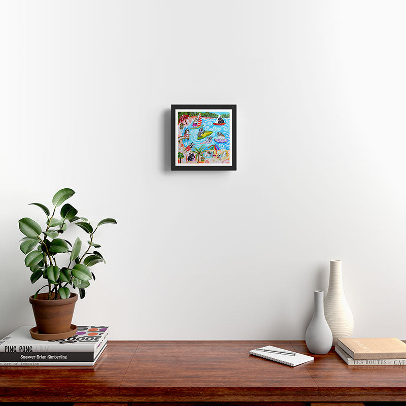 Dogs at the Beach Framed Art Print Gallery Image 2