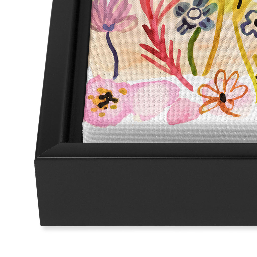 Karen Fields Flower Abstract Illustration Framed Canvas Print Gallery Image 3