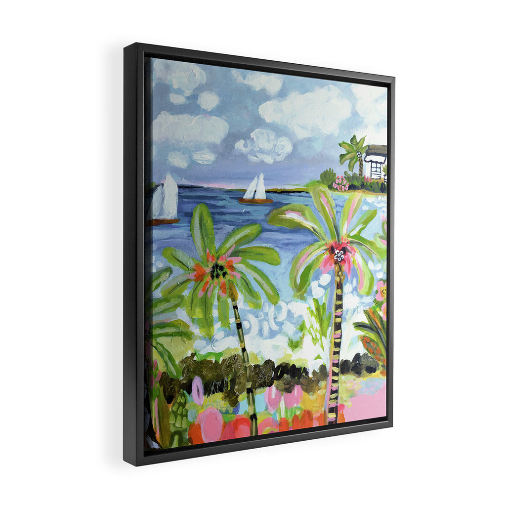 Palm Tree Paradise Framed Canvas Print Gallery Image 2