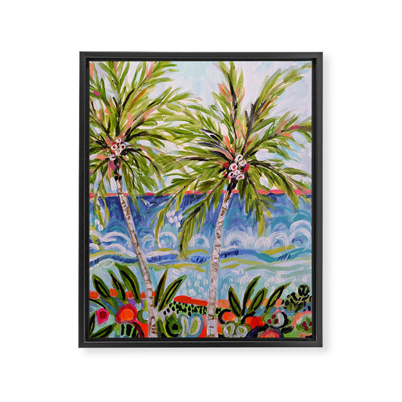 Palm Trees by Karen Fields Framed Canvas Print Gallery Image 6