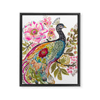 PEACOCK Framed Canvas Print Gallery Image 6