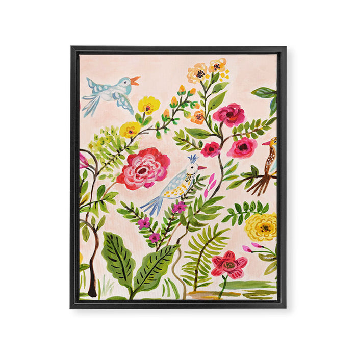 Pink Garden Dream Framed Canvas Print Gallery Image 1