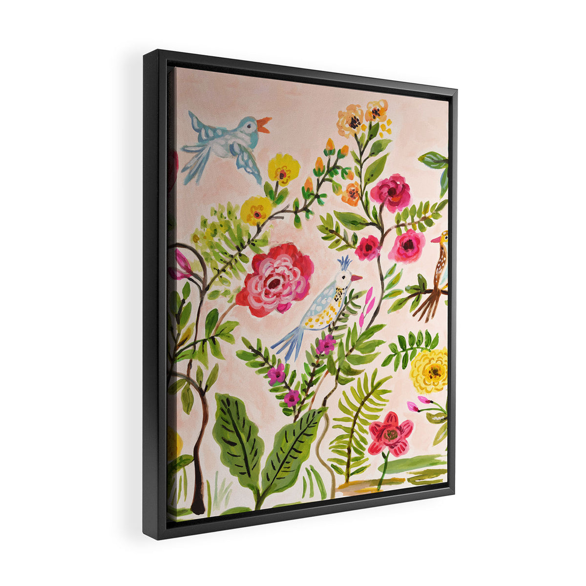 Pink Garden Dream Framed Canvas Print Gallery Image 2