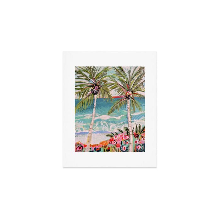 Two Island Palm Trees Art Print Gallery Image 1