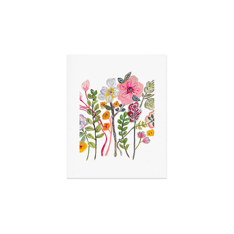 Watercolor Floral Bouquet  Soft  Romantic Art by Karen Fields Art Print Gallery Image 1