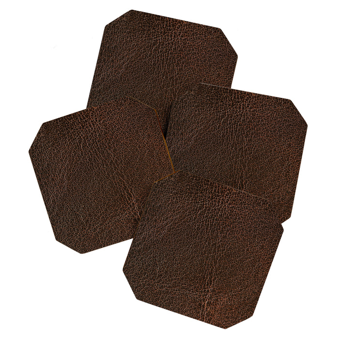 Brown leather Coaster Gallery Image 1